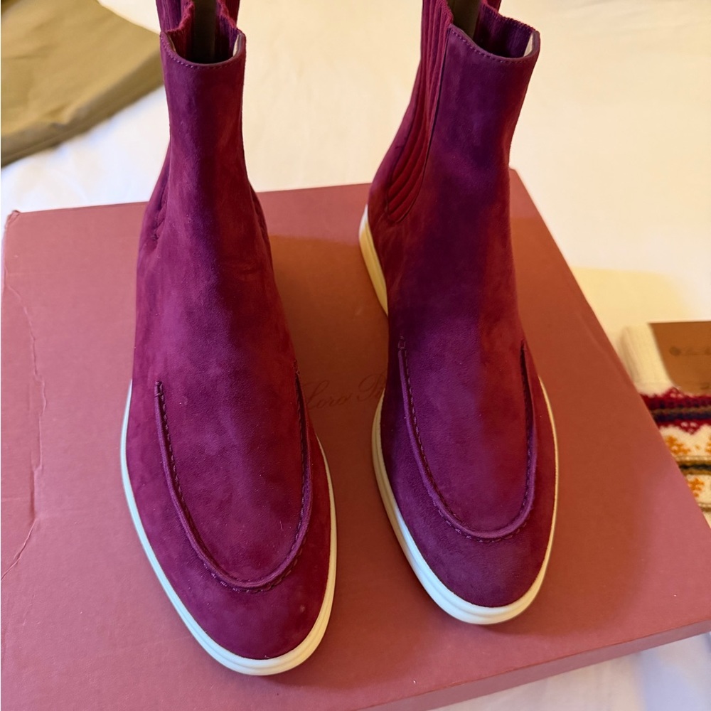 Loro Piana Rich Purple Ankle Boots
